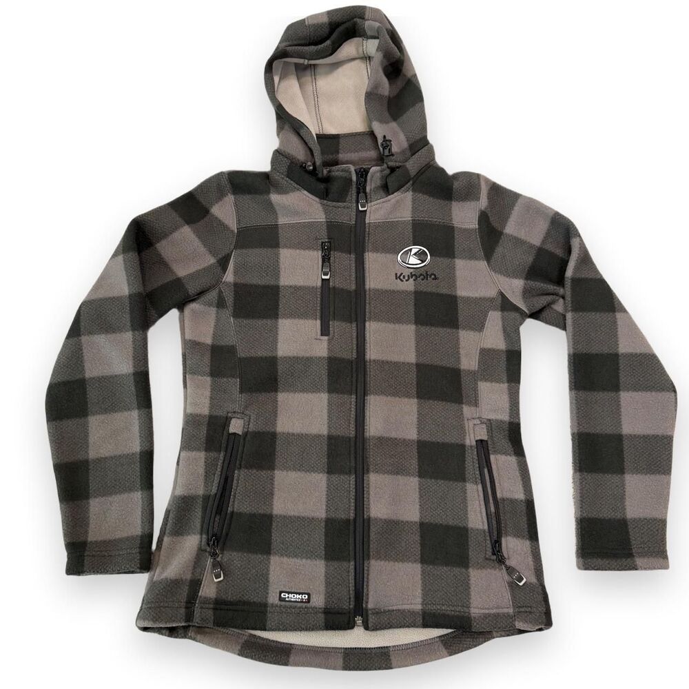 Choko Pinewood Kubota Plaid Fleece Hooded Jacket Women’s M